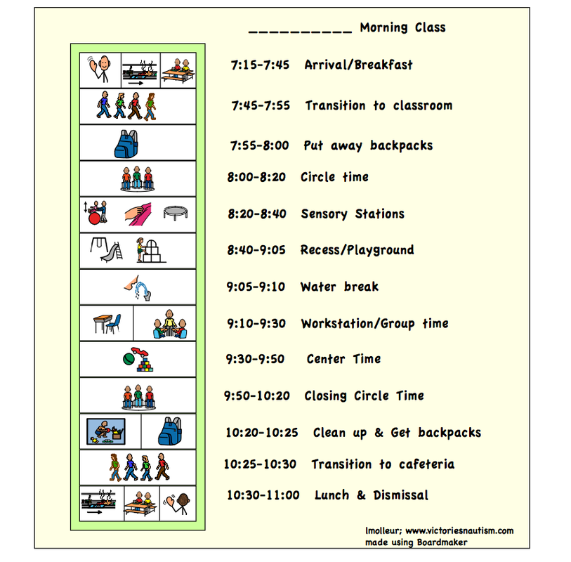 Daily Behavior Charts For Autistic Students